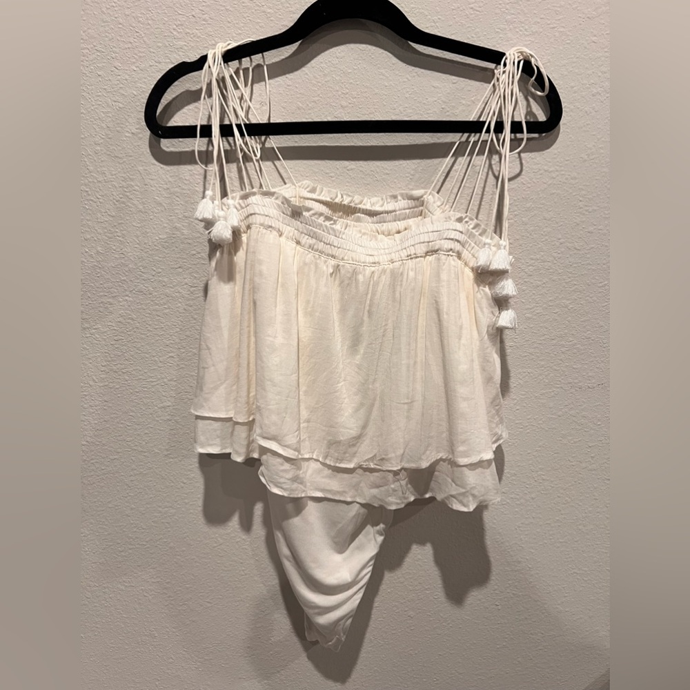 Free people intimates ivory bodysuit NWT